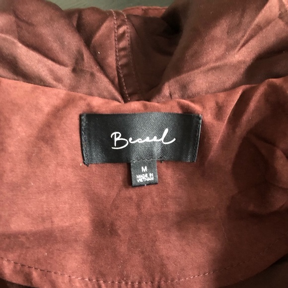 Beceel Size Medium Women's Wine Lightweight Jacket Pockets Utility - Picture 5 of 8